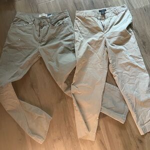 2 khaki pants
